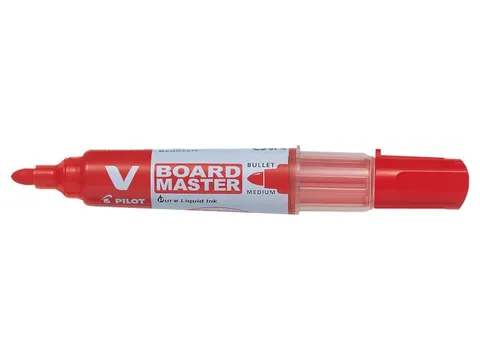 Whiteboardmarker Pilot V-Board Master Begreen Rond Medium Punt Rood