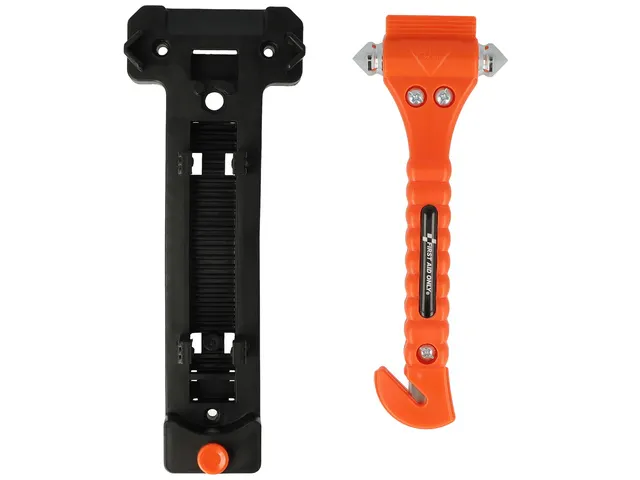 Marteau de secours 2 en 1 First Aid Only 2 pièces avec support