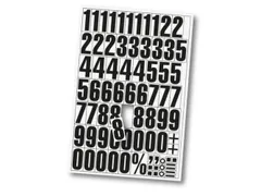 veldmagneet voor stelling,cijfers 0-9,DIN A4,H 43mm,magneetfolie
