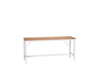werkbank,HxBxD 780-930x2000x600mm,multiplexblad,4voeten,RAL7035 - 1