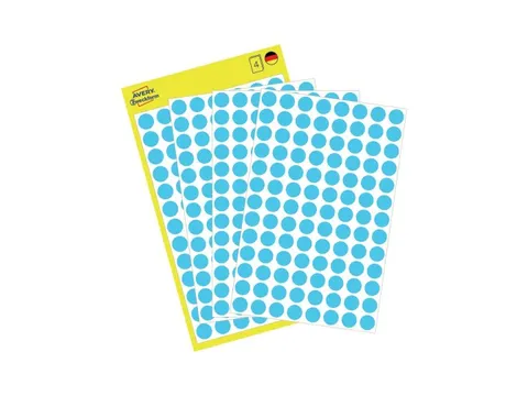 Etiket Avery Zweckform 3011 Rond Ø8mm Blauw 416 Stuks