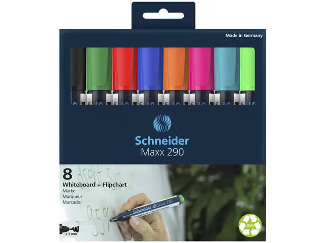 Boardmarker Schneider Maxx 290 assorti doos 6+2 gratis