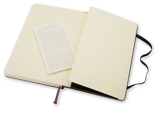 Notitieboek Moleskine large 130x210mm blanco hard cover zwart