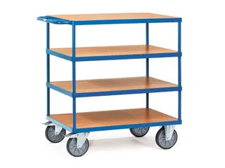 Tafelwagen 2441 600kg 1000x600mm 4 etages hout Ral5007 - 1
