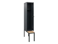 locker met bank,HxBxD 1950x300x815mm,1vak,vak B 300mm,draaigrendel