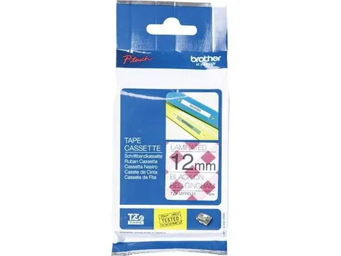 TZEMPRG31 BROTHER P-TOUCH 12mm Zwart op rood