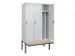locker voor scheiding van kleding,HxBxD 2120x1200x815mm,3vak