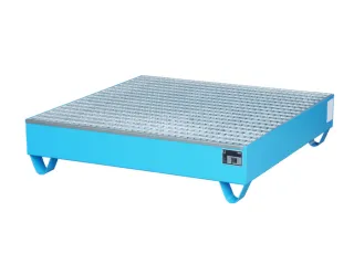 Systeem-Opvangbak Blauw 4x 200l 216l 285x 1200x 1200mm Rooster - 1