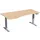 In hoogte verstelbaar bureau in vrije vorm,HxBxD 730-1230x1800x1000mm