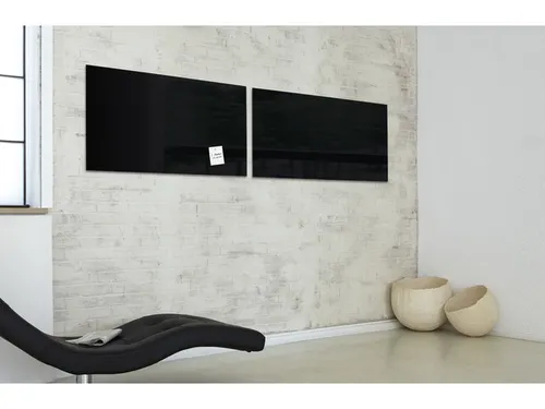 Glas/magneetbord Sigel Zwart 91x46 Zwart