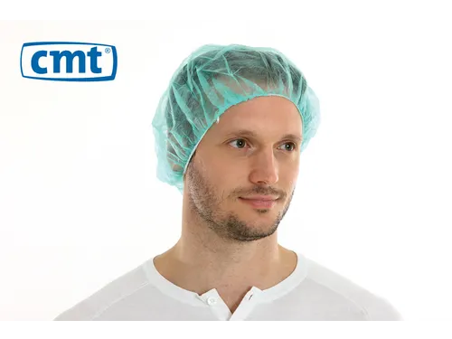 PP non woven haarnet groen 50cm bouffant cap maat M 1000 Stuks