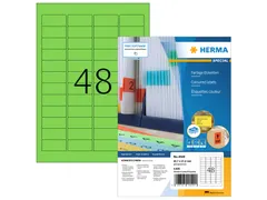 HERMA 4549 Gekleurde etiketten A4 45,7x21,2mm Groen 4800 stuks