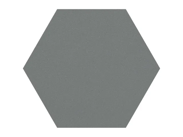 Prikbord Zeshoek Grijs Kleur 2162 Bulletin Paneel Ø 60cm frameloos