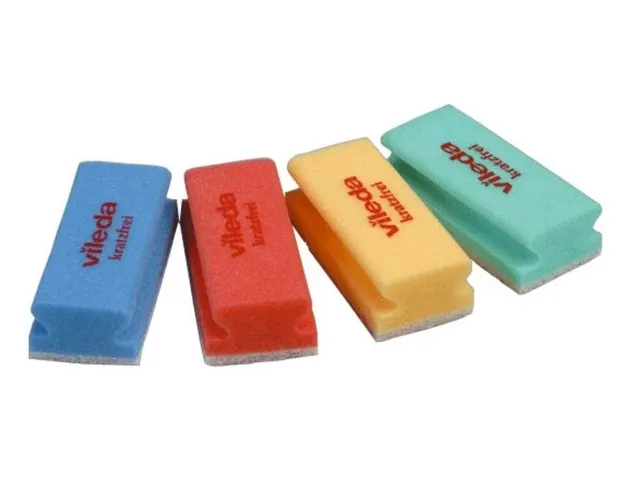 Vileda Glitzi non-scratch schuurspons 15x7cm Rood/Wit 10 stuks