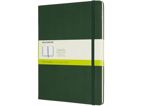 Notitieboek Moleskine XL 190x250mm blanco hard cover myrtle green