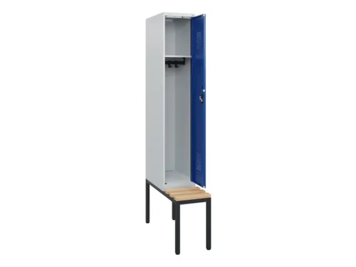 locker met bank,HxBxD 1950x300x815mm,1vak,vak B 300mm,cilinderslot