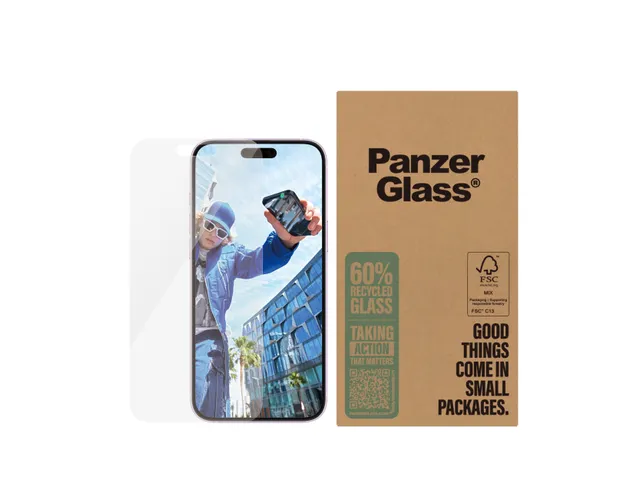 PanzerGlass Screen Protector iPhone 16 Plus | 15 Plus | Classic Fit