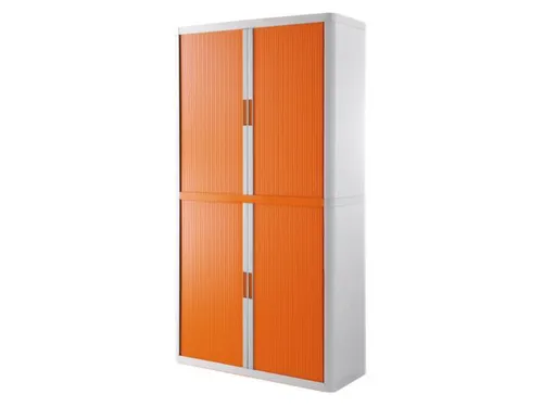 Roldeurkast HxBxD 2040x1100x415mm 4 Oh Romp Wit Front Oranje
