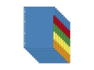 Tabblad Kangaro A4 blanco PP 120micron 5-delig 23-gaats krimp a 10 set - 2