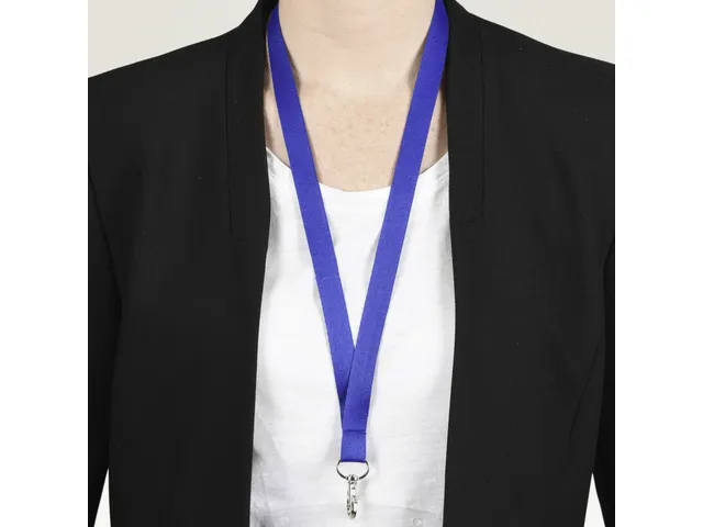 Lanyard Avery rPET blauw 440x15mm met karabijnhaak 10 stuks