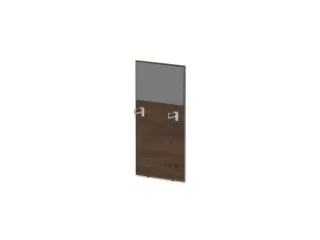 baliepaneel bureau aanbouw links 600mm NV bruin hickory BN8078-grijs - 1