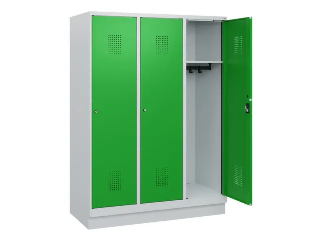 schoollocker,HxBxD 1630x1200x500mm,3vak,vak B 400mm,cil.-slot,sokkel
