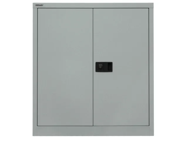 kantoorkast openslaande deuren HxBxD 1000x914x400mm Stalen zilverkleur