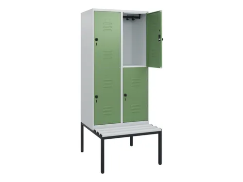 Dubbeldekse dekenkist,HxBxD 1950x800x815mm,2x2vak.,vak B 400mm