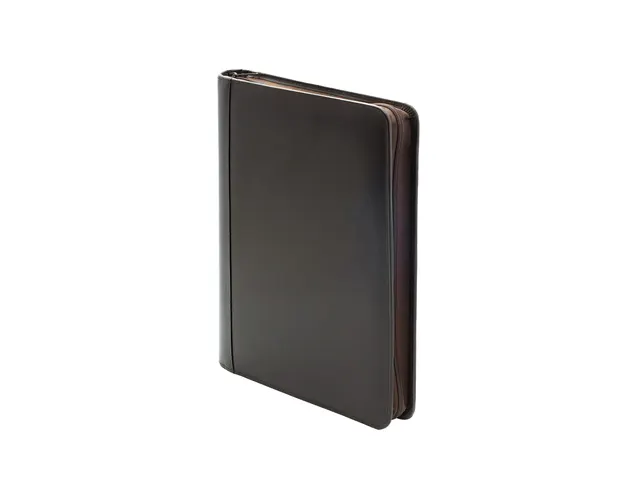 Schrijfmap Economy A4 Licht Generfd Ring+rits Bruin