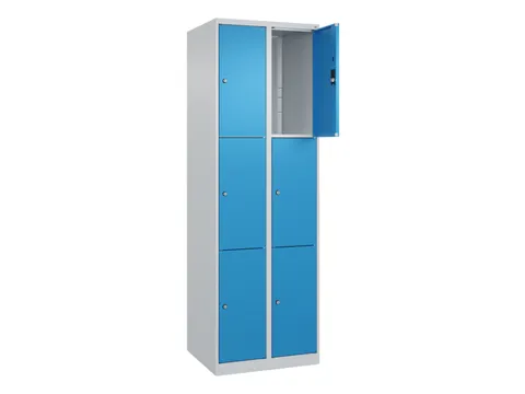 lockerkast,HxBxD 1850x600x500mm,2x3vakken,vak B 300mm,cil.-slot