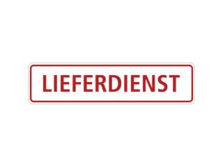 aanwijzingsbord,Leverdienst,folie,rood/wit,om te verlijmen - 1