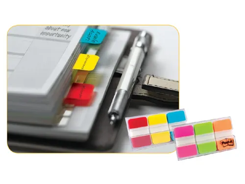Indextabs Post-it 686RYB 25.4x38.1mm strong blauw, rood, geel 66 tabs