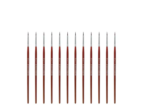 Penseel Kangaro Serie 120 rond Nr. 2/0 geitenhaar doos 12 stuks