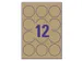Etiket Avery L7106-25 permanent rond 60mm kraft 300 stuks 25 vel