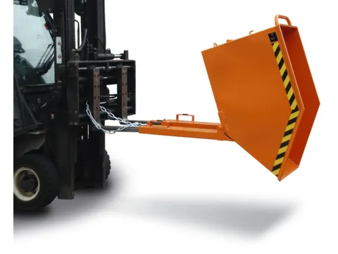 Kiepbak Staalplaat 840x670x1320mm Inh. 0.40m³ 300kg Oranje