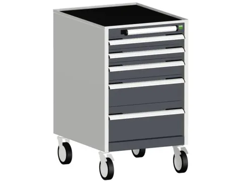 ladekast HxBxD 880x525x650mm 5laden romp RAL7035 front RAL7016