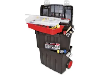 - Gereedschapskoffer - Wieltjes - 470 X 290 X 630 Mm - Legvak En Sorte - 1