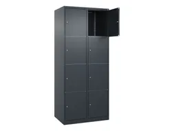 lockerkast,HxBxD 1850x800x500mm,2x4vakken,vak B 400mm,cil.-slot