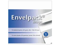 Dubbele kaart Papyrus Envelpack Design vierkant 130x130mm wit 894466