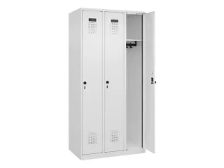 locker,HxBxD 1850x900x500mm,3vak,vak B 300mm,draaigrendel - 2