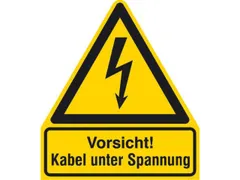waarschuwings-combibord,v. binnen/buiten,Pas op! Kabels onder spanning