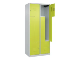 Z-garderobekast,HxBxD 1850x800x500mm,vak B 200/400mm,cil.-slot - 2