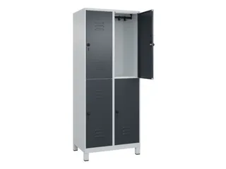 dubbeldekse locker,HxBxD 1950x800x500mm,2x2vak.,vak B 400mm - 2