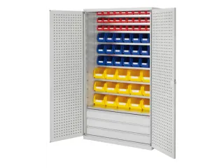 Ruime Bakkenkast 1950x1130x590mm 3laden 66 Magazijnbakken Geperf - 1