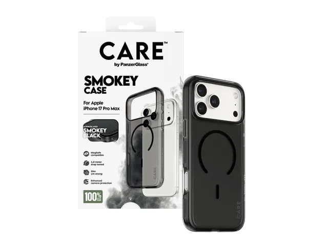 PanzerGlass CARE by Smokey Case w. Black MagSafe iPhone 17 Pro M