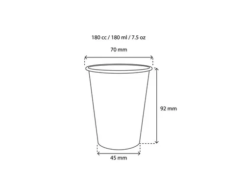 Koffie Beker Karton 180ml FSC Recycle 100 Stuks