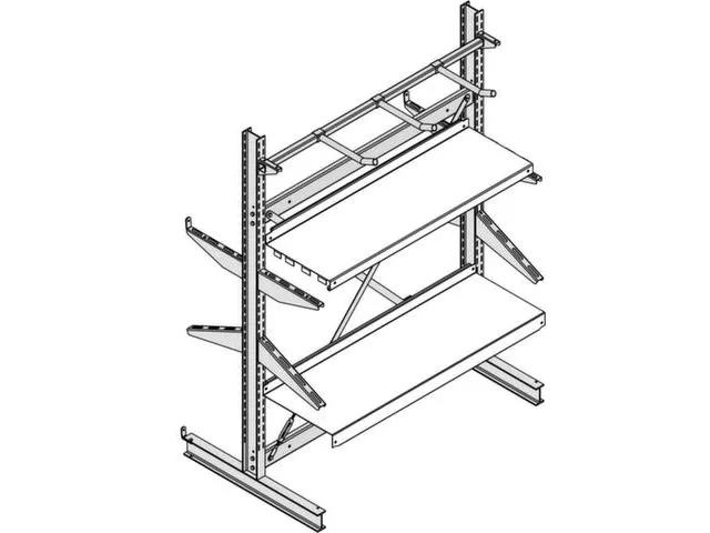 horizontale verbinder,v. kraagarmstelling,B 1247mm,staal