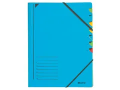 Sorteermap Leitz 3907 A4 7 Vaks Blauw karton