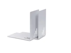 Boekensteun Metaal 14x8.5x14cm Zilver 2 stuks