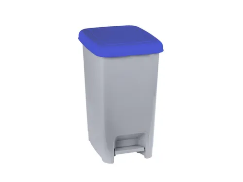 Slim,pedaalemmer 60L grijs/blauw